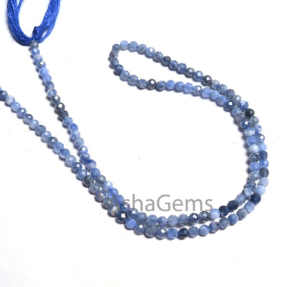 Natural Blue Sodalite Micro Cut Rondelle Shape Gemstone Tiny Beads, 2.25 mm Sodalite Machine Cut faceted Beads Jewelry Necklace Crafts SALE