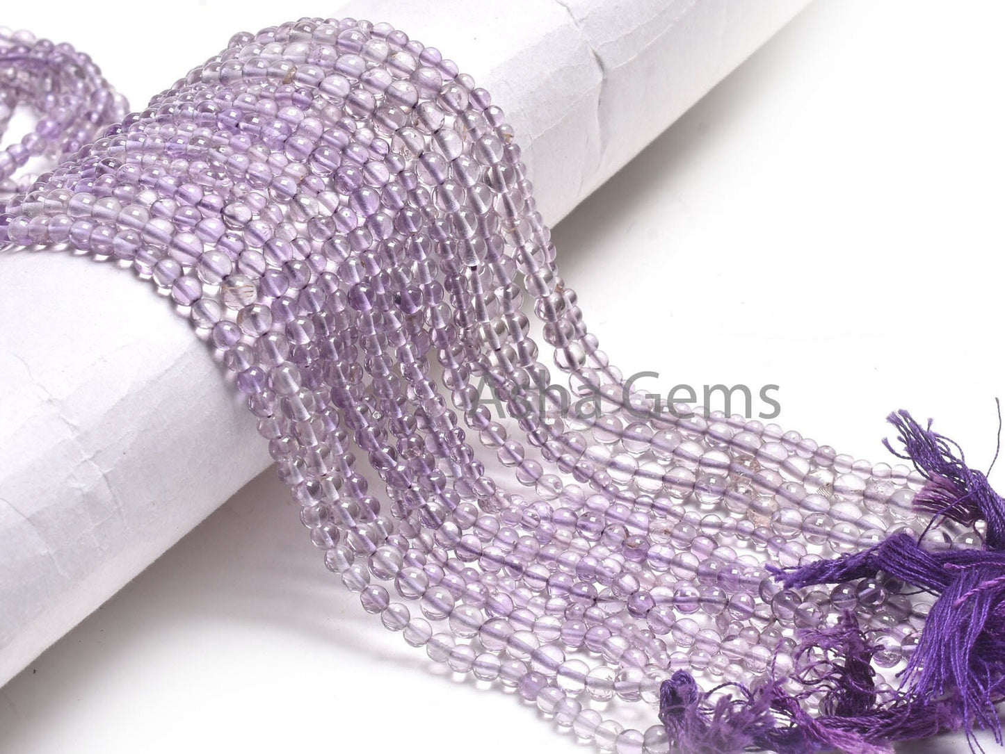 Light Purple Amethyst Smooth Round Shape Gemstone Beads, Fine Brazil Amethyst Round Ball Beads, Blue Amethyst Bead Jewelry Making Craft SALE