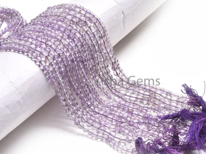 Light Purple Amethyst Smooth Round Shape Gemstone Beads, Fine Brazil Amethyst Round Ball Beads, Blue Amethyst Bead Jewelry Making Craft SALE