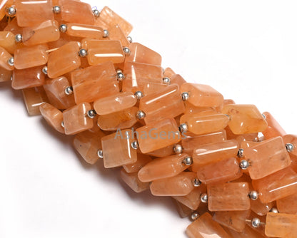 Fine Quality Aventurine Smooth Rectangle Shape Gemstone Loose Beads, natural Yellow Aventurine fancy Chicklet Handmade Beads Jewelry Crafts