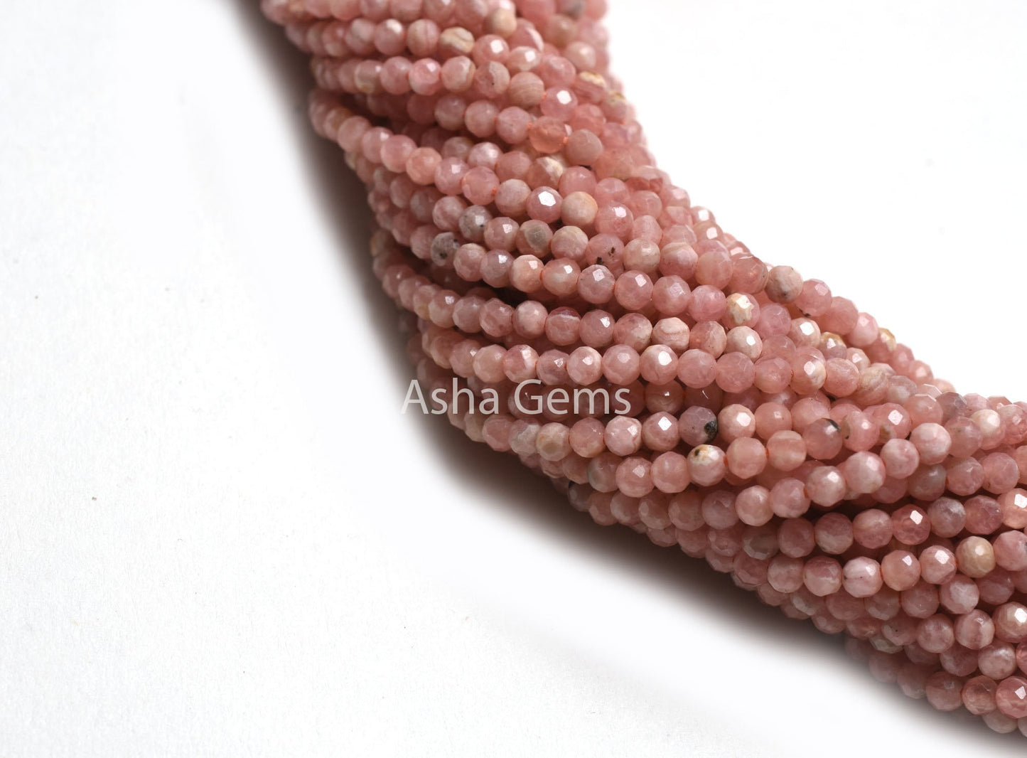 AAA Natural Rhodochrosite Micro Cut Faceted Beads,2.5 mm Pink Rhodochrosite Machine Cut Rondelle Gemstone Beads, Rhodochrosite Beads Jewelry