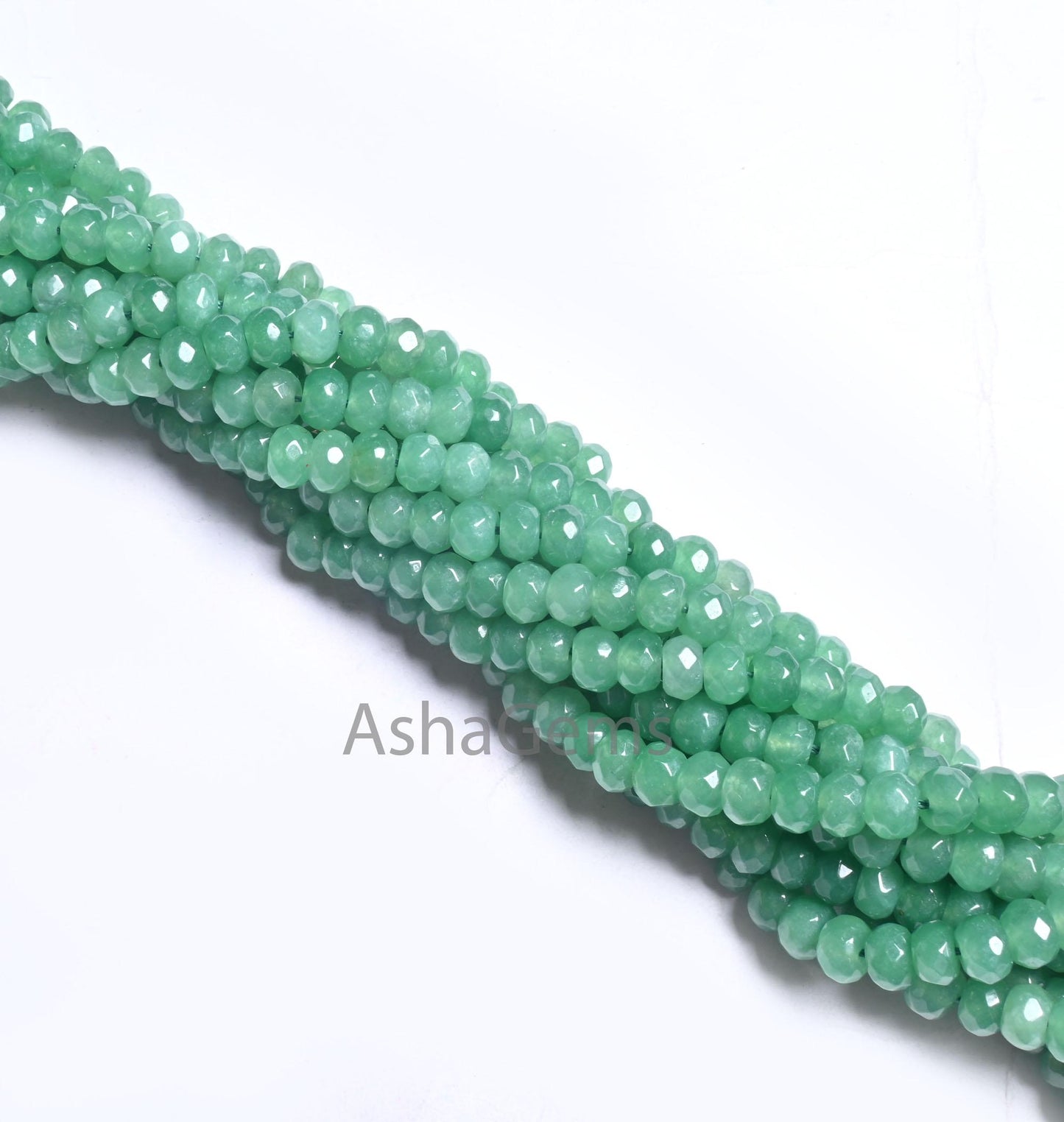 6 mm Beautiful Green Jade faceted Rondelle Beads,7/14" Fine Tree Green Jade Quartz machine cut Gemstone Loose Bead Jewelry Making Craft SALE