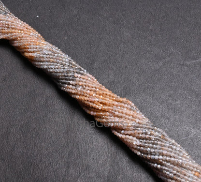 AAA Quality Multi Moonstone micro cut rondelle Gemstone Tiny beads,2.4mm Multi Shaded Moonstone machine Cut faceted Beads Jewelry Craft SALE