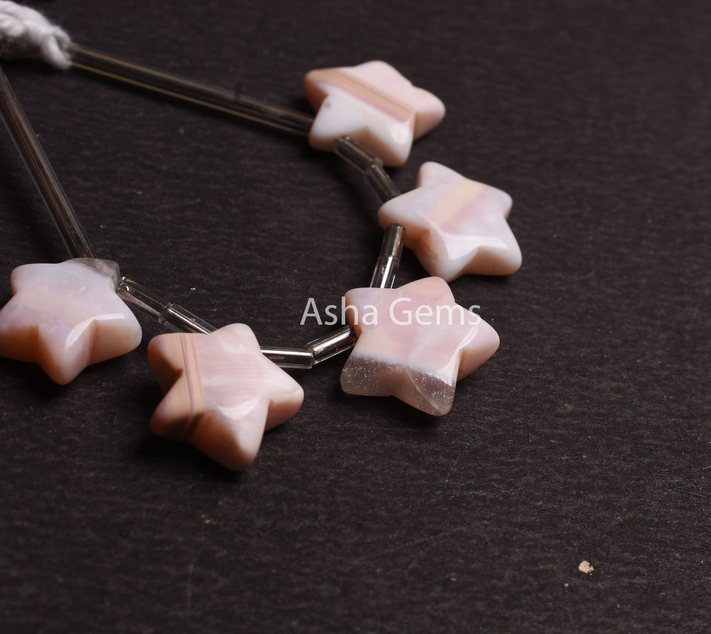 Beautiful Opal Fancy Star Shape Carving Beads, Boulder Pink Opal Smooth Carved Star Gemstone Beads, Opal Side Drill Bead Jewelry Making SALE