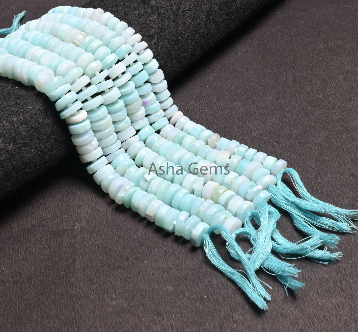 AAA Quality Peru Blue Opal Flat Tyre Shape smooth Gemstone Loose Beads, Sky Blue Opal Wheel Handmade Bead, Opal Bead Jewelry Handicraft SALE