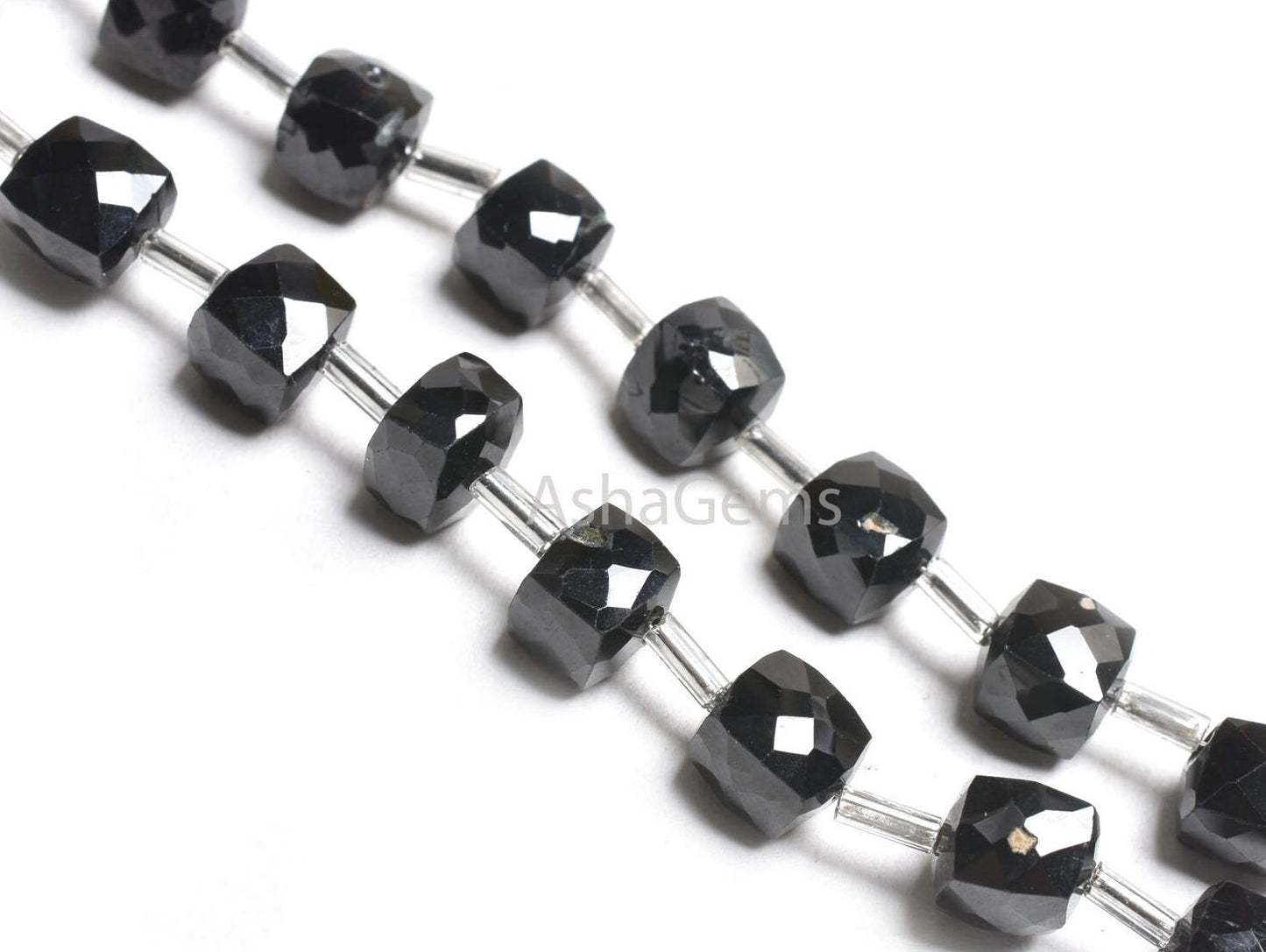 AAA Quality Black Spinel Faceted 3D Cube Box Beads, Natural Black Spinel Cube Gemstone Loose Beads,5" Black Spinel Beads Jewelry Crafts SALE