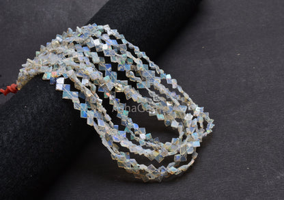 Natural Ethiopian Opal Smooth Uneven Square Shape Beads,Flashy Welo Fire White Ethiopian Opal Fancy Kite Gemstone Handmade Bead Jewelry SALE