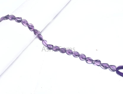 9-12 mm Beautiful Purple amethyst Color Hydro Fancy Twisted Pear Shape Beads,12" Fine Purple Hydro Smooth pear Straight Drill Beads Jewelry