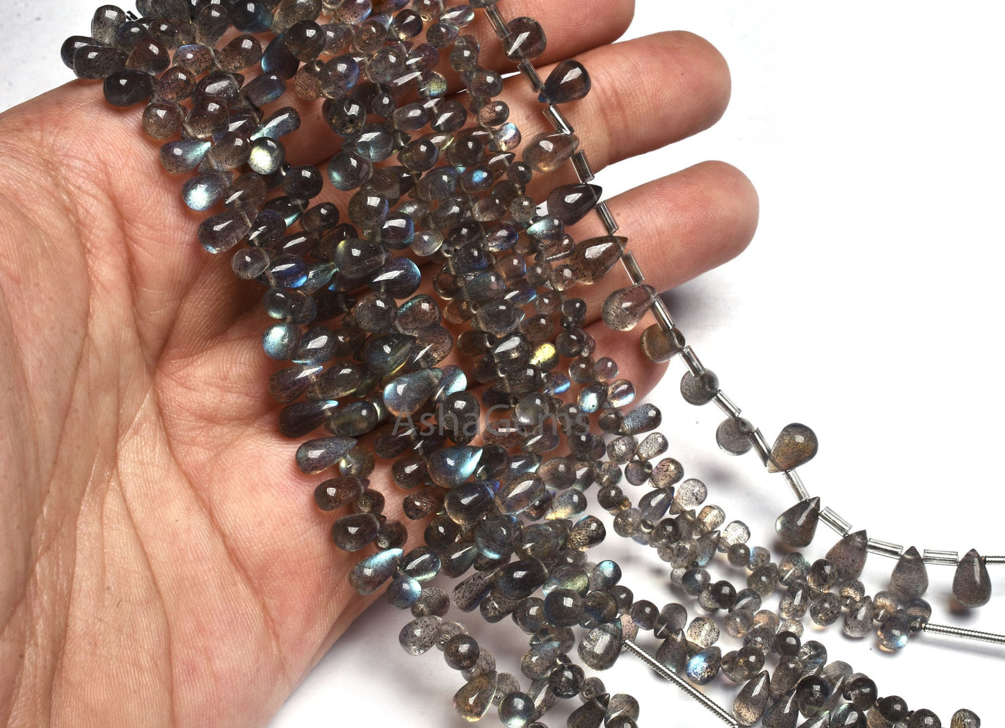 Natural Blue Fire labradorite Smooth Drops Shape Beads, Black Rainbow Plain Handmade Teardrop Gemstone Beads, Labradorite Beads Jewelry SALE