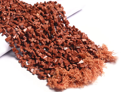 14 Inch Strand Brown Sunstone Smooth Triangle Side Drill Beads, Beautiful Sunstone Fancy Trillion Gemstone Handmade Beads Jewelry Craft SALE