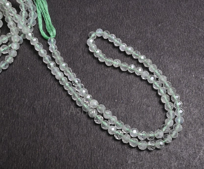 Beautiful Green Amethyst Micro Cut Rondelle Beads,13"Natural Green Amethyst Machine Cut Faceted Gemstone Amethyst Bead Jewelry Necklace SALE
