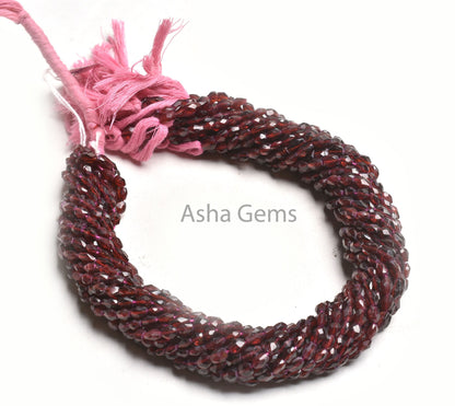 Beautiful Garnet faceted Hand Cut Oval Gemstone Loose beads, Natural Garnet Oval Briolette Straight Drill bead, Garnet Beads Jewelry Crafts
