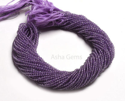 AAA Grade Pink Amethyst Faceted Gemstone Beads,2.7mm Natural Pink Amethyst Faceted Rondelle Shape Beads 13" Strand Amethyst Bead For Jewelry
