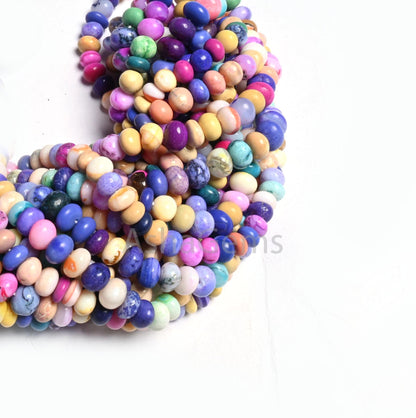 Amazing Multi Color Opal Smooth Rondelle Shape Beads, Fine Disco Opal Plain Handmade Gemstone Opal Beads Jewelry Making Necklace Crafts SALE  ( AG 12353)