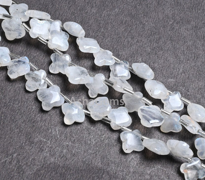Natural Blue Fire Rainbow Moonstone Carved Flower Shape Gemstone handmade Beads, Flashy Rainbow Carving Fancy Square smooth Bead Jewlry SALE