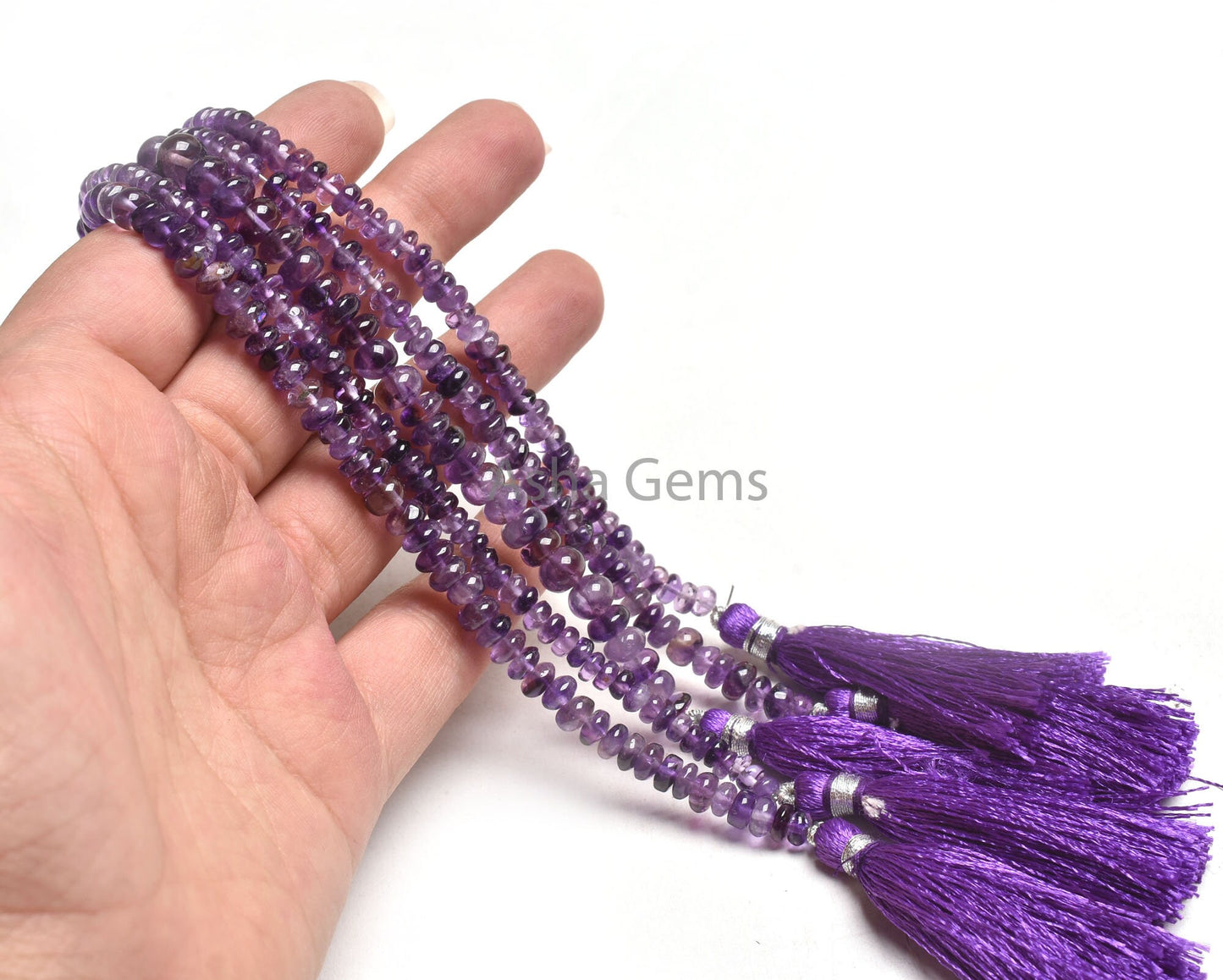 Fine Quality Shaded Purple Amethyst Smooth Rondelle Beads, Natural Amethyst Plain Handmade Gemstone Loose Bead Amethyst Jewelry Making Craft