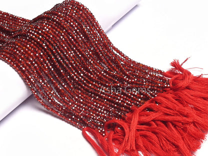 AAA Quality Maroon Red Zircon Micro Cut Faceted Rondelle Gemstone Bead,12.5"Red Cubic Zirconia Machine Cut Beads Jewelry Necklace Craft 3 mm