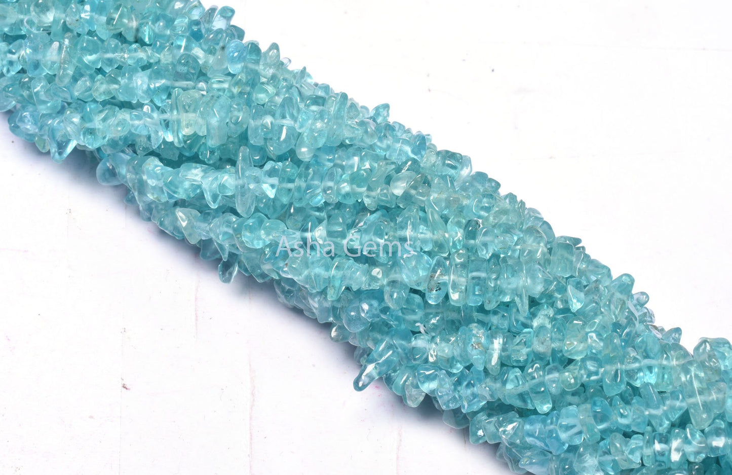 AAA Quality Apatite smooth Uncut Chip Beads Gemstone, 34"strand natural sky Blue Apatite raw Rough Beads, blue Apatite Beads Jewelry SALE