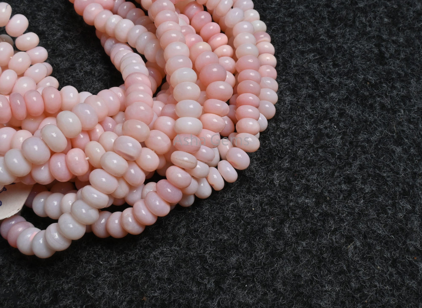 Beautiful Pink Opal Smooth Rondelle Gemstone Beads, Fine Quality Shaded Pink Opal Handmade Roundelle Beads, Opal Bead Jewelry Necklace Craft
