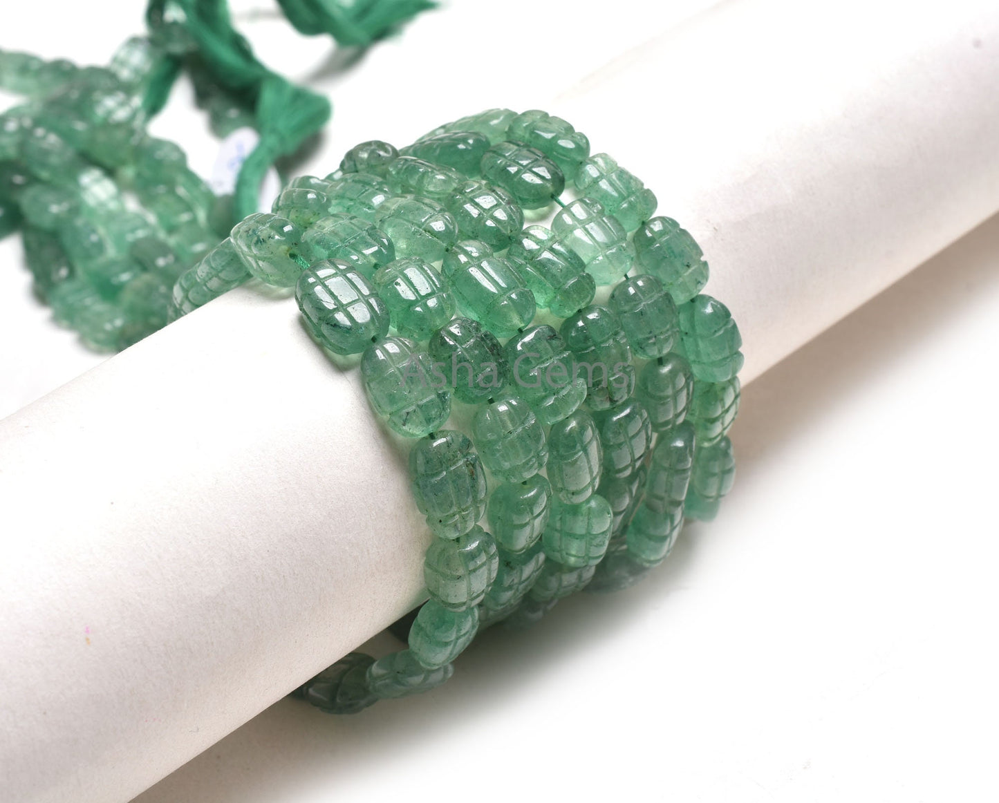 Beautiful Green Strawberry Handmade Carving Beads, Fine Strawberry Quartz Carved Uneven Oval Beads Gemstone Carve Fancy Bead Jewelry makings