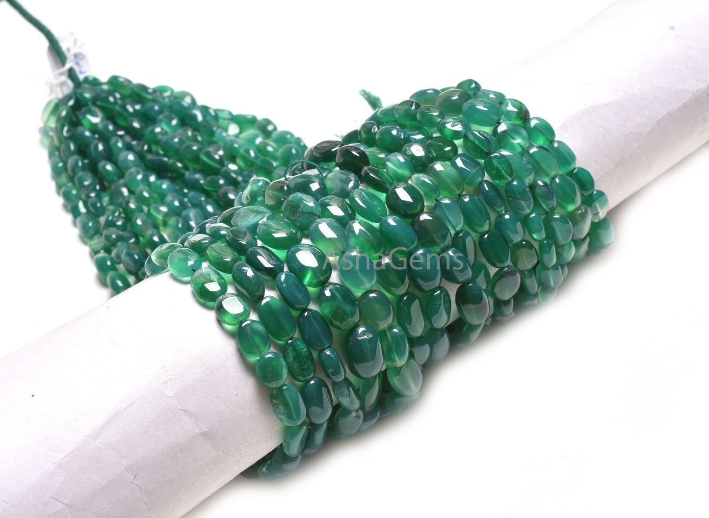 Green Onyx Smooth Oval Gemstone Loose Beads, Beautiful Onyx Plain Handmade Uneven Nugget Oval Straight Drill Beads, Onyx Beads Jewelry Craft