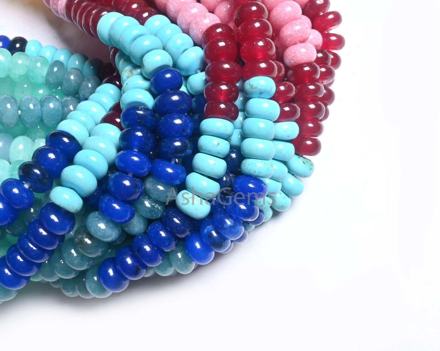 8 mm Fine Mix Color Quartz Smooth Rondelle Beads, Beautiful Rainbow Disco Color Jade Quartz Multi Shaded Gemstone Colorful Bead For Necklace(AG 12314)
