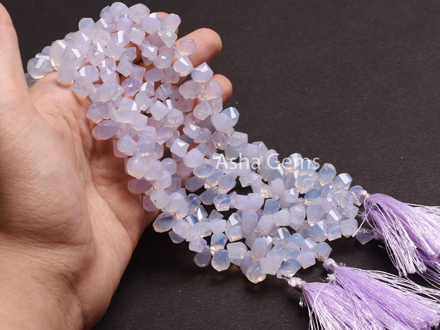 Lavender Quartz Fancy Twisted Drop Beads,8"Strand Purple Lavender Quartz Faceted Teardrop Gemstone Briolette Bead, Lavender Quartz Bead SALE
