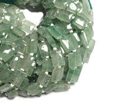 Beautiful Green Strawberry Quartz Rectangle Shape Straight Drill Beads,9"Fine Strawberry Handmade Fancy Chicklet Gemstone Bead Jewelry Craft