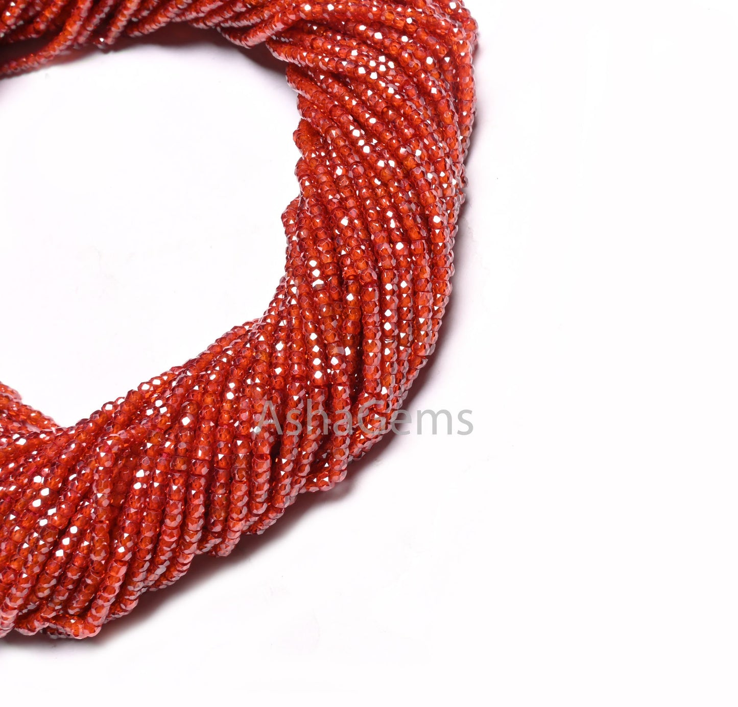 2.5 mm AAA Orange Zircon faceted Micro Cut rondelle Tiny beads,13"Strand Deep Orange Cubic Zircon Machine Cut Bead Jewelry making Craft SALE