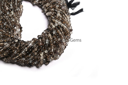 Natural Smoky Quartz Smooth Round Shape Beads, Shaded Black Smoky Round Ball Gemstone Loose Beads, Smoky Plain Beads Jewelry Handicraft SALE