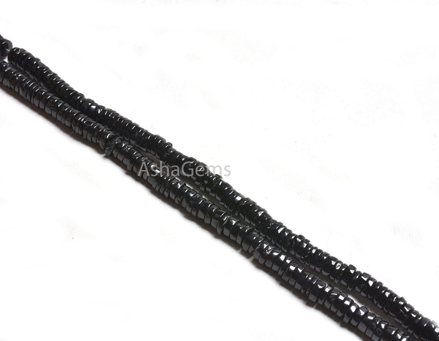 6 mm Fine Black Spinel Smooth Heishi Tyre Gemstone Beads, Natural Spinel Plain Handmade Flat Wheel Shape Bead Jewelry Making Handicraft SALE