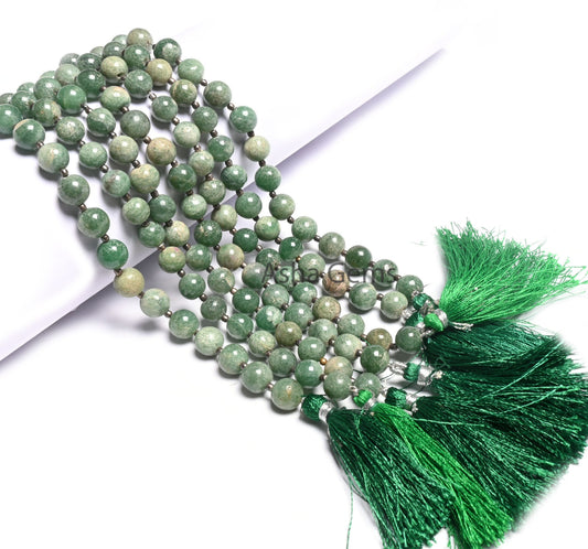 Beautiful Green Margaj Smooth Round Ball Gemstone Beads,8" Green Aventurine Bead, margaj Plain Round Shape Beads Jewelry Making Handicraft