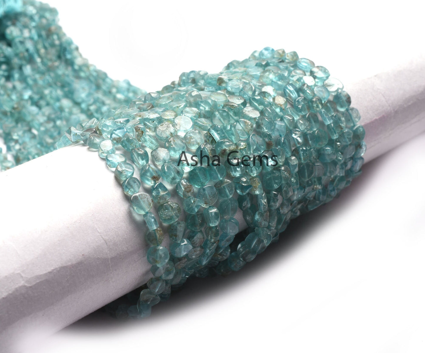 Sky Blue Apatite Smooth Coin Gemstone Beads,13" Strand Natural apatite Uneven Flat Coin Straight Drill Beads, Sky Apatite Bead Jewelry Sale