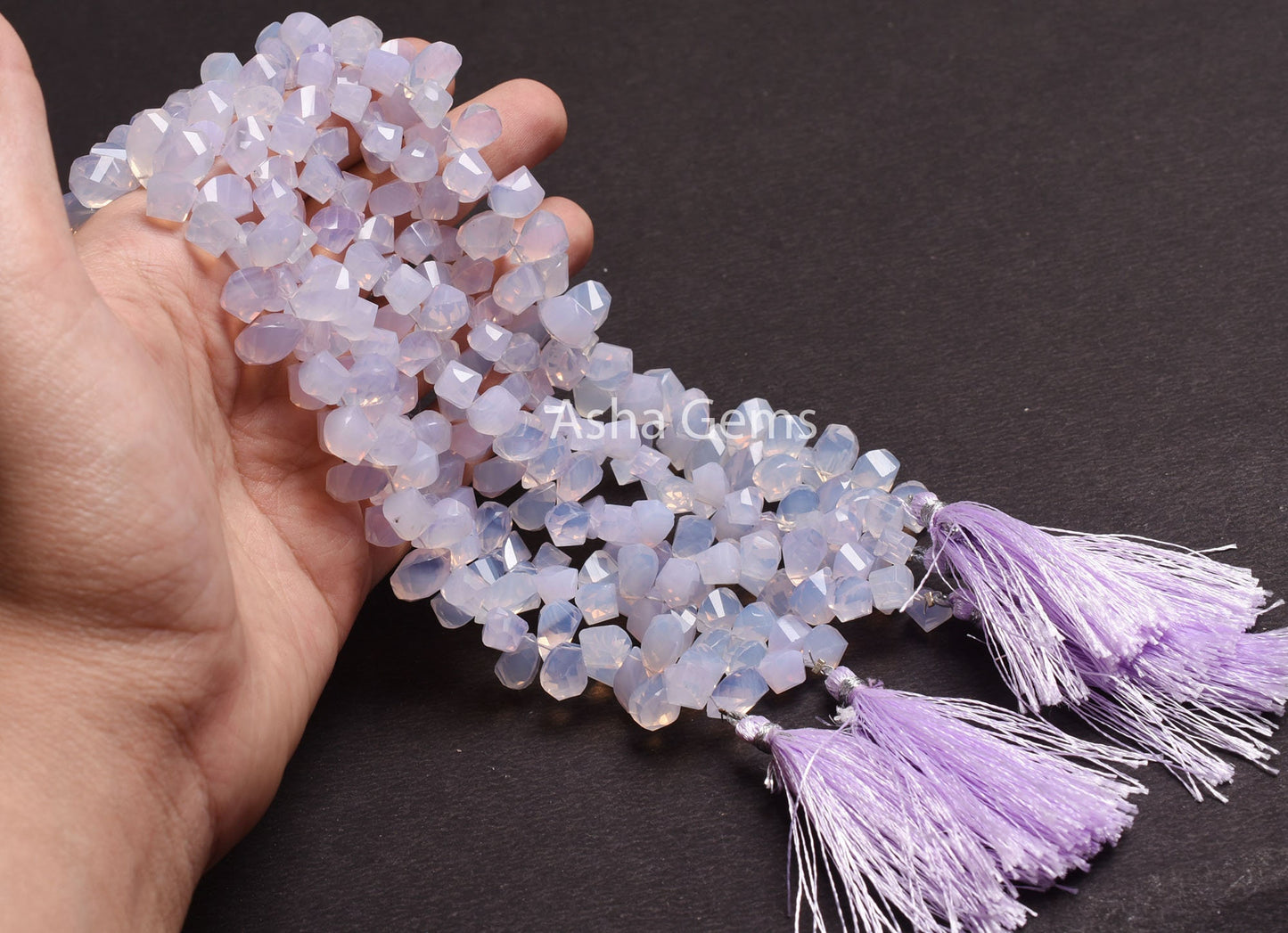 Lavender Quartz Fancy Twisted Drop Beads,8"Strand Purple Lavender Quartz Faceted Teardrop Gemstone Briolette Bead, Lavender Quartz Bead SALE