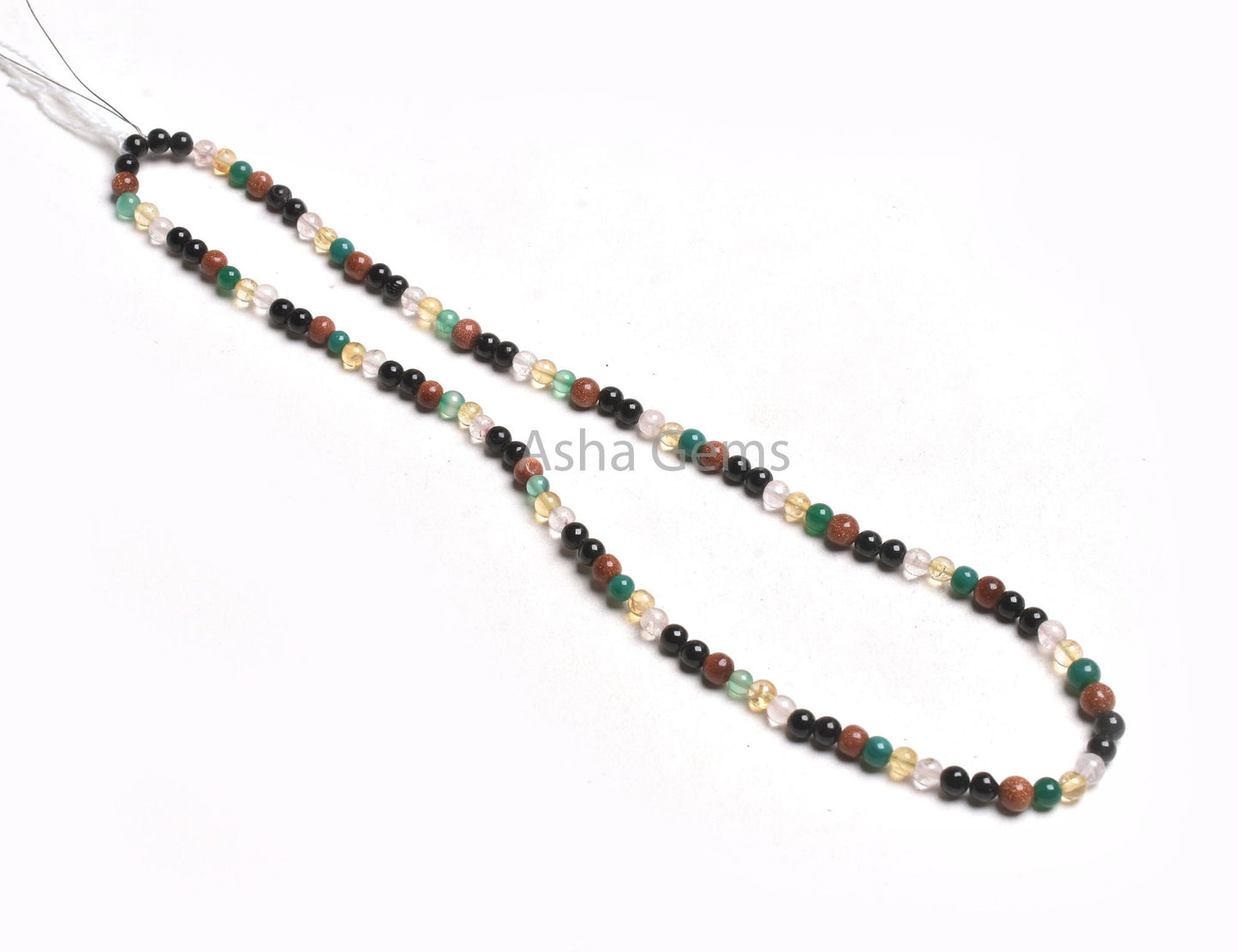 4-4.5 mm Multi Color Stone Smooth round Shape Beads, Mix Color Shaded Gemstone Plain Round Ball Beads,15.5" Disco Bead Jewelry Necklace SALE