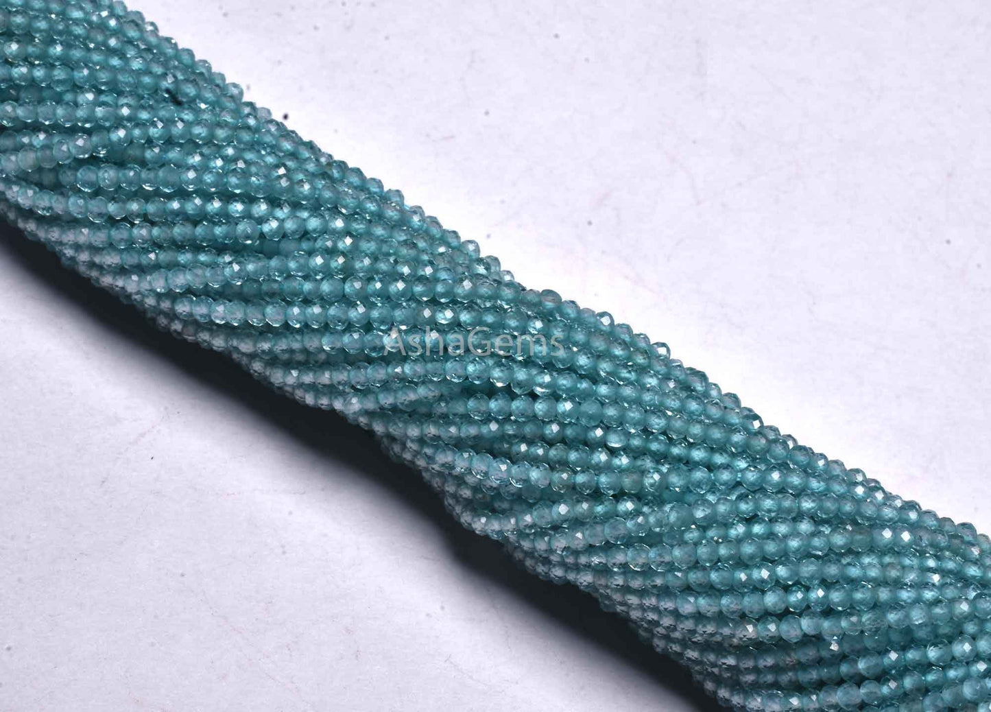 Beautiful Natural Sky Apatite Faceted Rondelle Shape Beads 2 mm micro Cut Gemstone Beads,AAA Quality Blue Apatite Bead ,Jewelry Making SALE