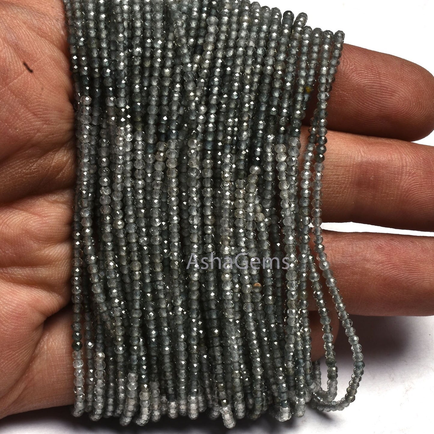 beautiful Shaded Green sapphire Faceted Rondelle Gemstone Beads, Rare Green sapphire Micro Faceted Bead Precious Sapphire Beads For Necklace