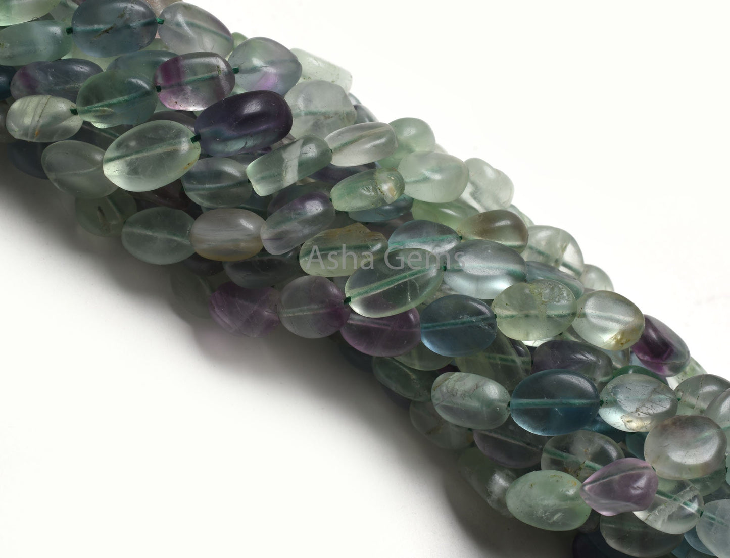 Fine Shaded Green Fluorite Oval Smooth Handmade Beads,12.5" Natural Fluorite Straight Drill Plain Oval Gemstone Beads, Fluorite Bead Jewelry