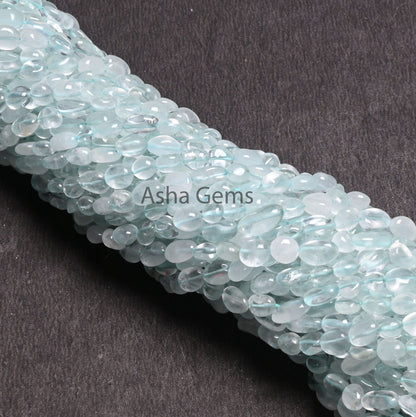 Beautiful Blue Topaz Smooth Nugget Shape Beads, Topaz Handmade Uneven Tiny Nugget Beads Gemstone Topaz Loose Bead Jewelry Making Craft SALE (AG 22277)