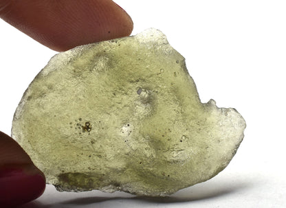 Genuine Moldavite Rough Gemstone, Natural Green Moldavite Raw Crystal, Meteorite. Tektites, 23.15 Carat Weight Moldavite Nugget For Jewelry