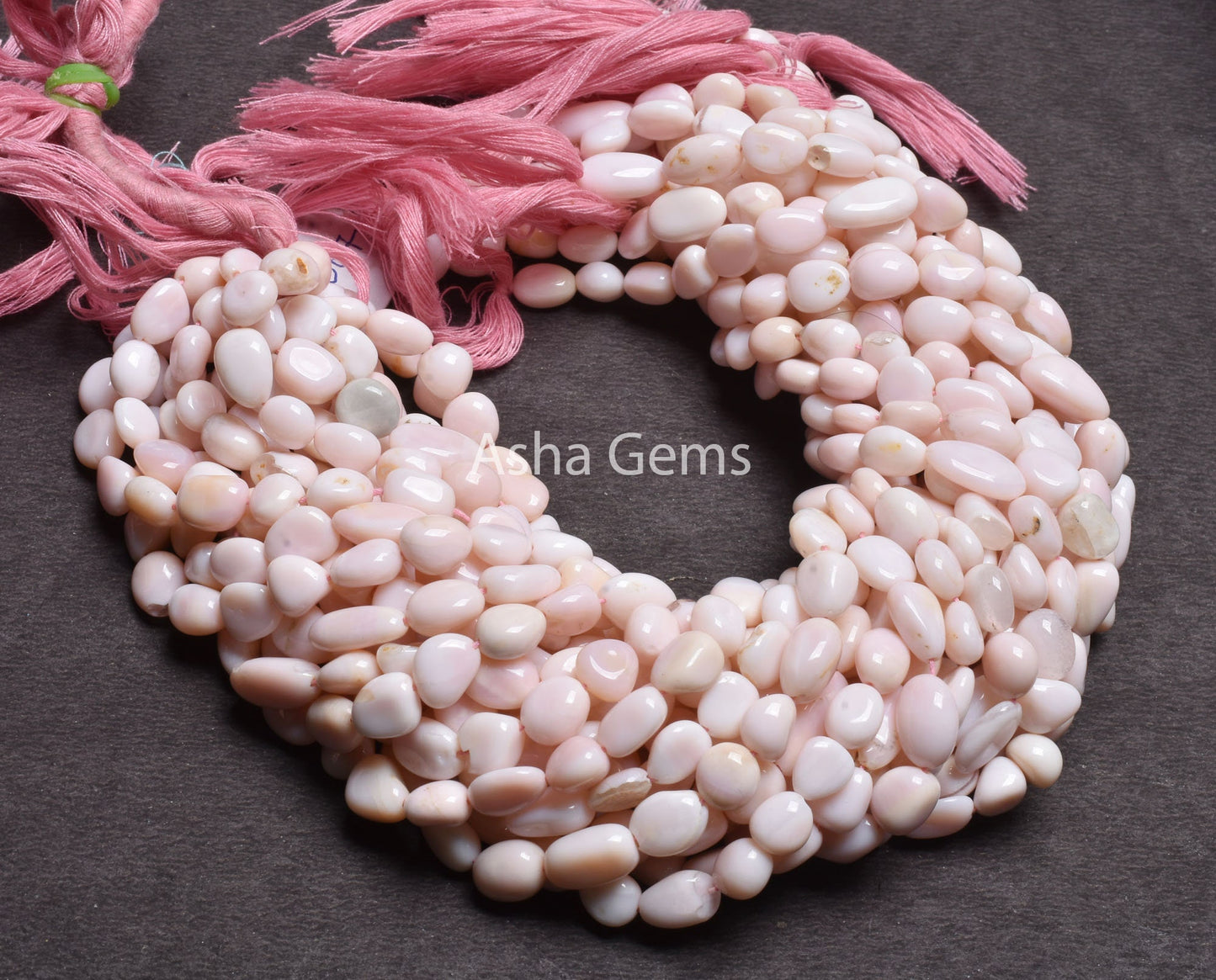 Pink Opal Smooth Nugget Shape Gemstone Beads,13" Light Baby  Pink Opal plain Tumble Handmade Beads, Pink Opal Bead Jewelry Making Craft SALE (AG 22242)