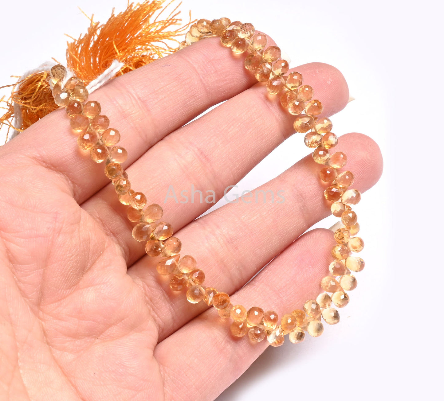 AAA natural Citrine Faceted Drops Shape Gemstone Beads,4-6 mm Yellow Citrine Side Drill Tiny Teardrop Briolette faceted Beads Jewelry Making