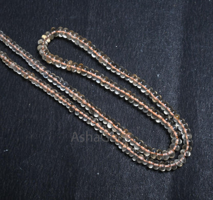 Fine Quality Citrine Quartz Smooth Rondelle Gemstone Loose Beads, Natural Yellow Citrine Plain Handmade Citrine Tiny Bead Jewelry Craft SALE (AG 12291)