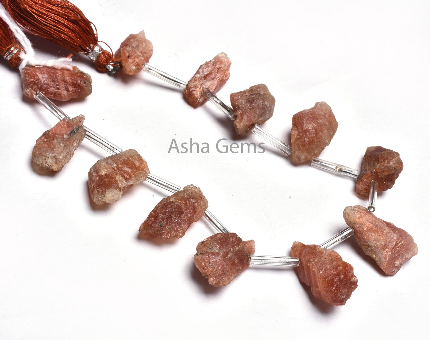 Beautiful Sunstone raw Rough Gemstone Beads, Natural Sunstone Uneven Slice Side Drill Beads Healing Crystal, Raw Mine Beads Jewelry makings