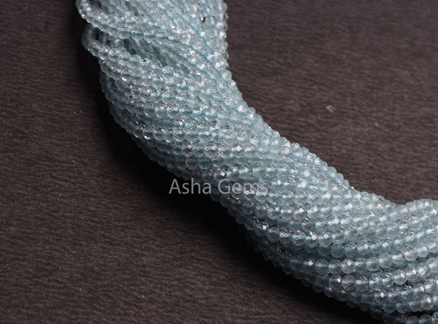 13" Strand AAA Sky Blue Topaz Machine Cut Faceted Beads,2.75 mm Natural Topaz Micro Cut Gemstone Beads, Real Sky Topaz Bead For Jewelry SALE