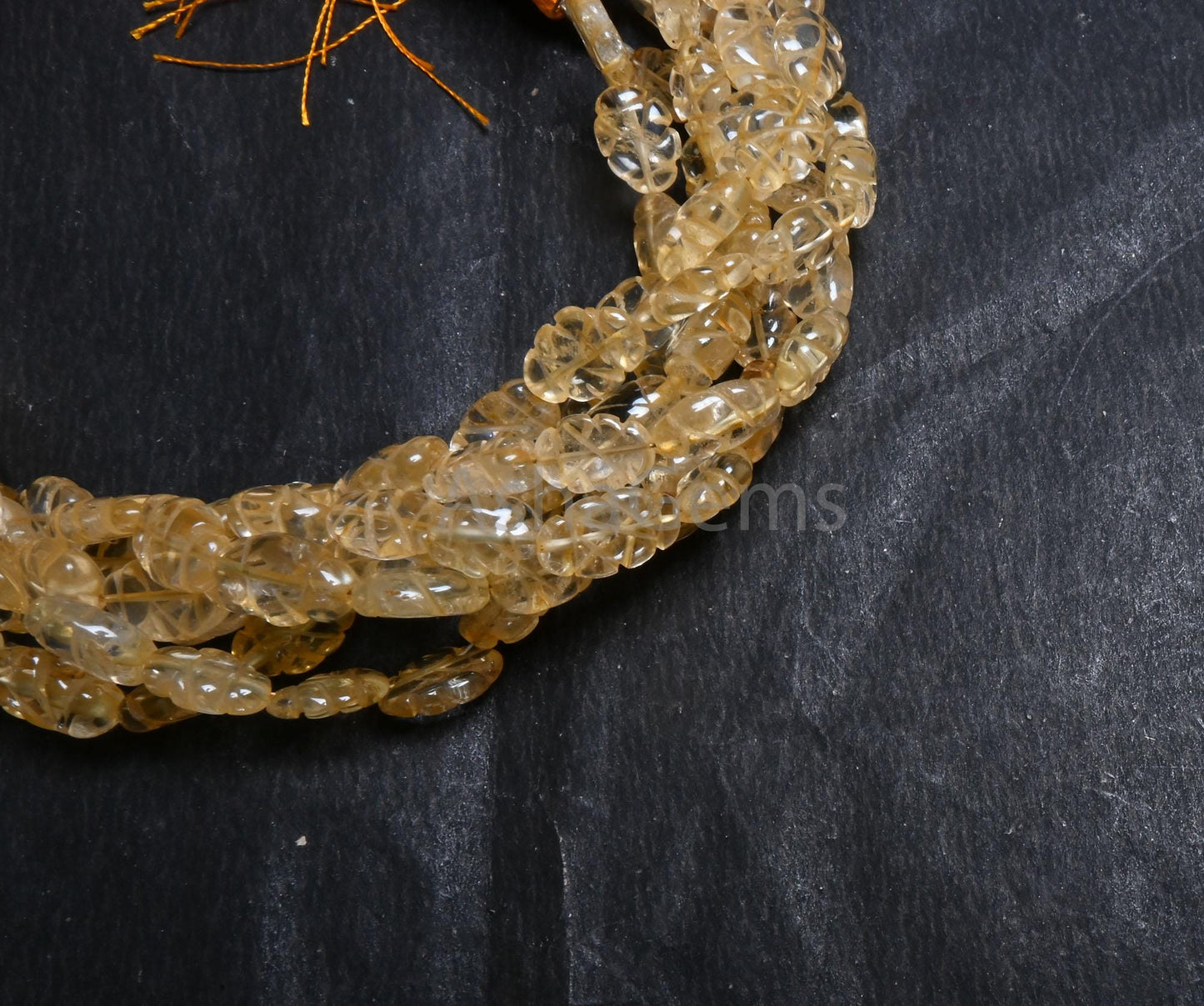 Beautiful Citrine Quartz Carved Oval Shape Gemstone Beads,7.5-12 mm Natural Yellow Citrine Carving fancy Oval T Drill Handmade Beads Jewelry