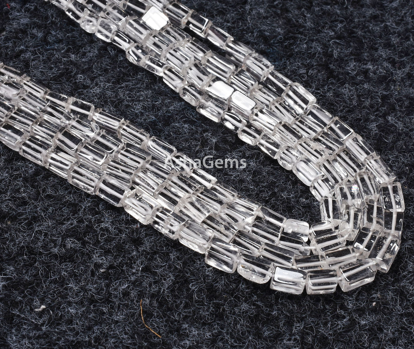 White Crystal Quartz Smooth Gemstone Bead, Natural Clear Crystal Quartz Rectangle Shape Beads,Handmade Plain Briolette Jewelry Beads SALE