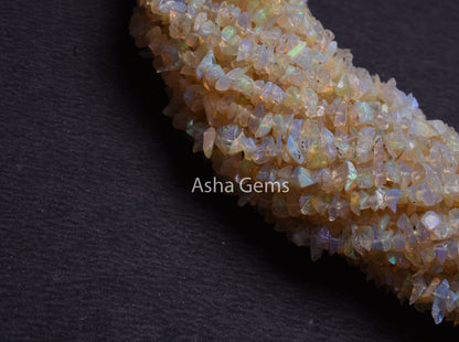 34"Strand Natural Ethiopian Opal Chips Beads Uncut Gemstone,Beautiful Yellow Ethiopian Opal Raw Nuggets Smooth Beads, AAA Quality Ethiopian