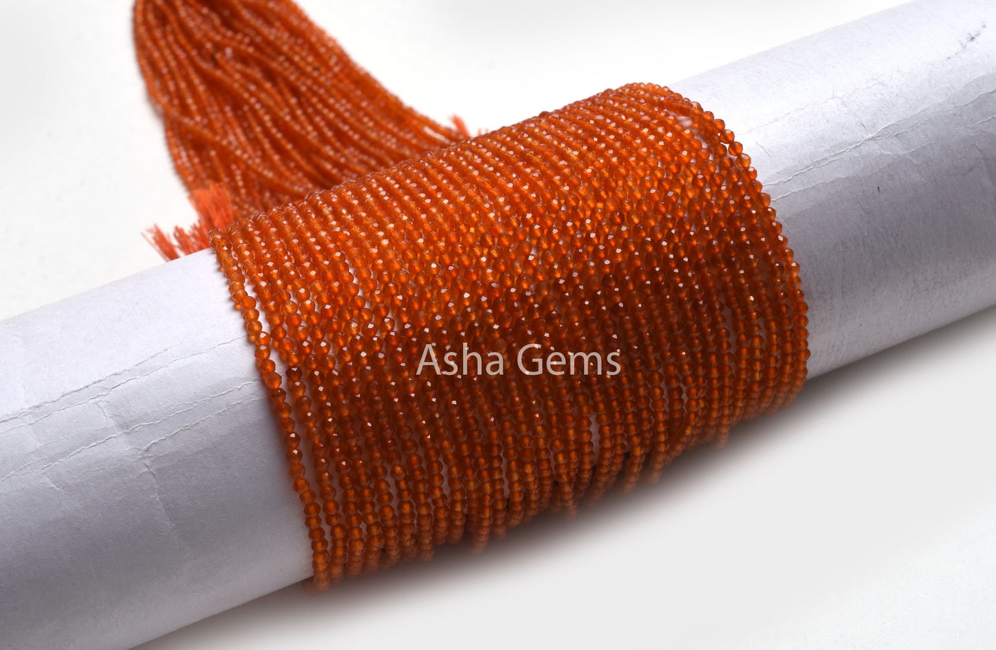 2.25 mm Top Quality Carnelian Faceted Rondelle Beads, Natural Orange Carnelian Machine Cut Beads, Carnelian Bead Micro Cut Gemstone Jewelry