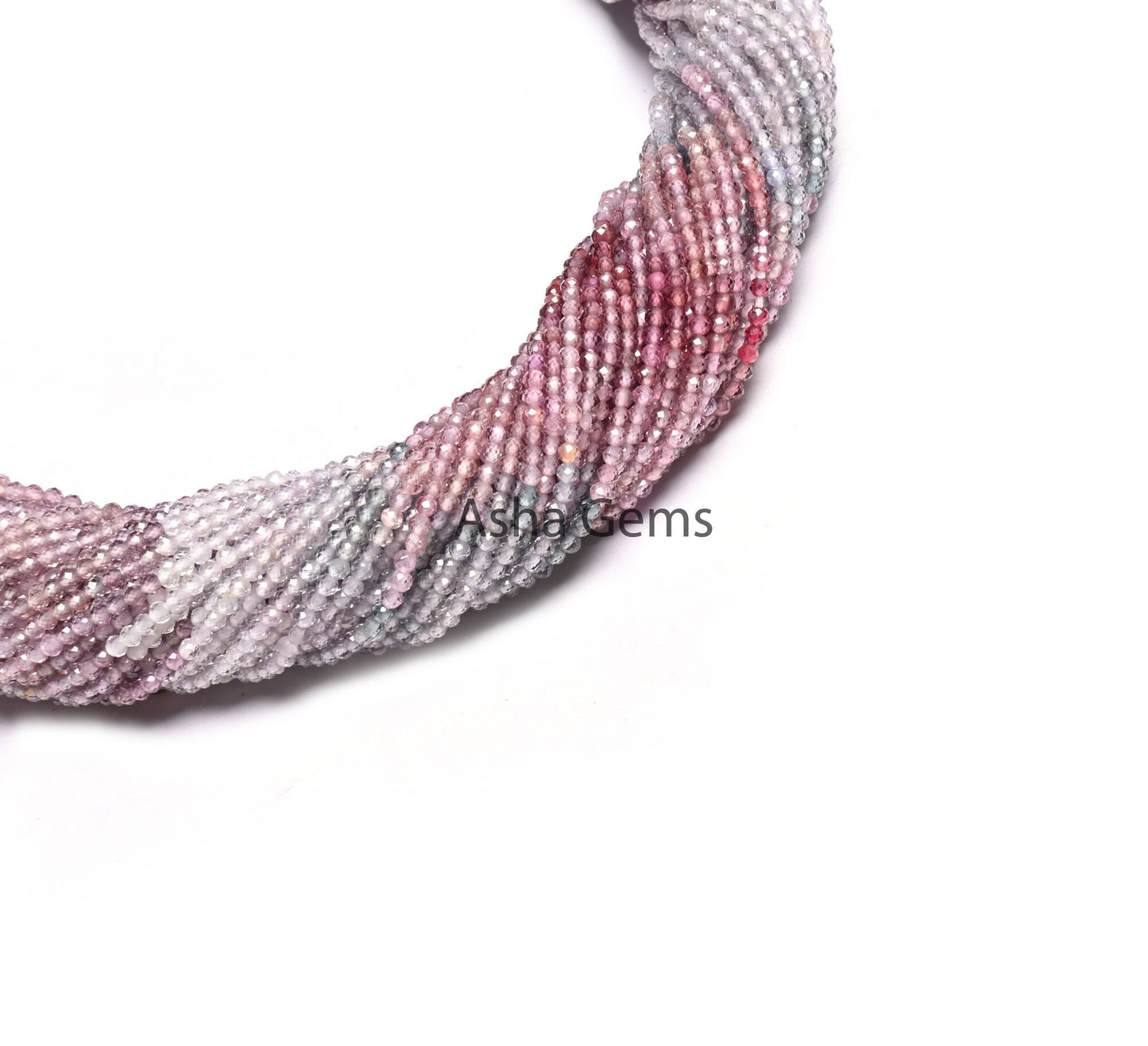 AAA Quality 13"Strand Natural Multi Spinel Micro Cut Rondelle Faceted Gemstone Beads,1.9 mm Natural Spinel Tiny Beads, Jewelry Making Crafts